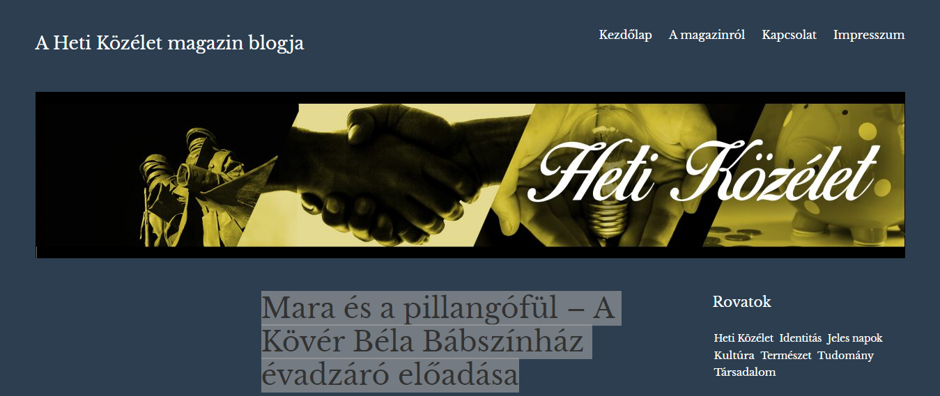 Mara és a pillangófül – A Kövér Béla Bábszínház évadzáró előadása