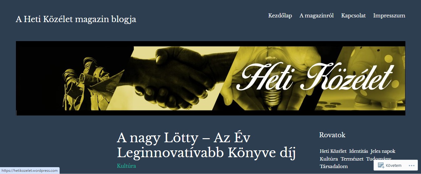 A nagy Lötty – Az Év Leginnovatívabb Könyve díj