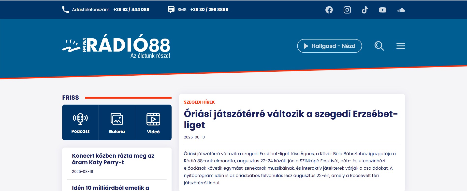 Óriási játszótérré változik a szegedi Erzsébet-liget