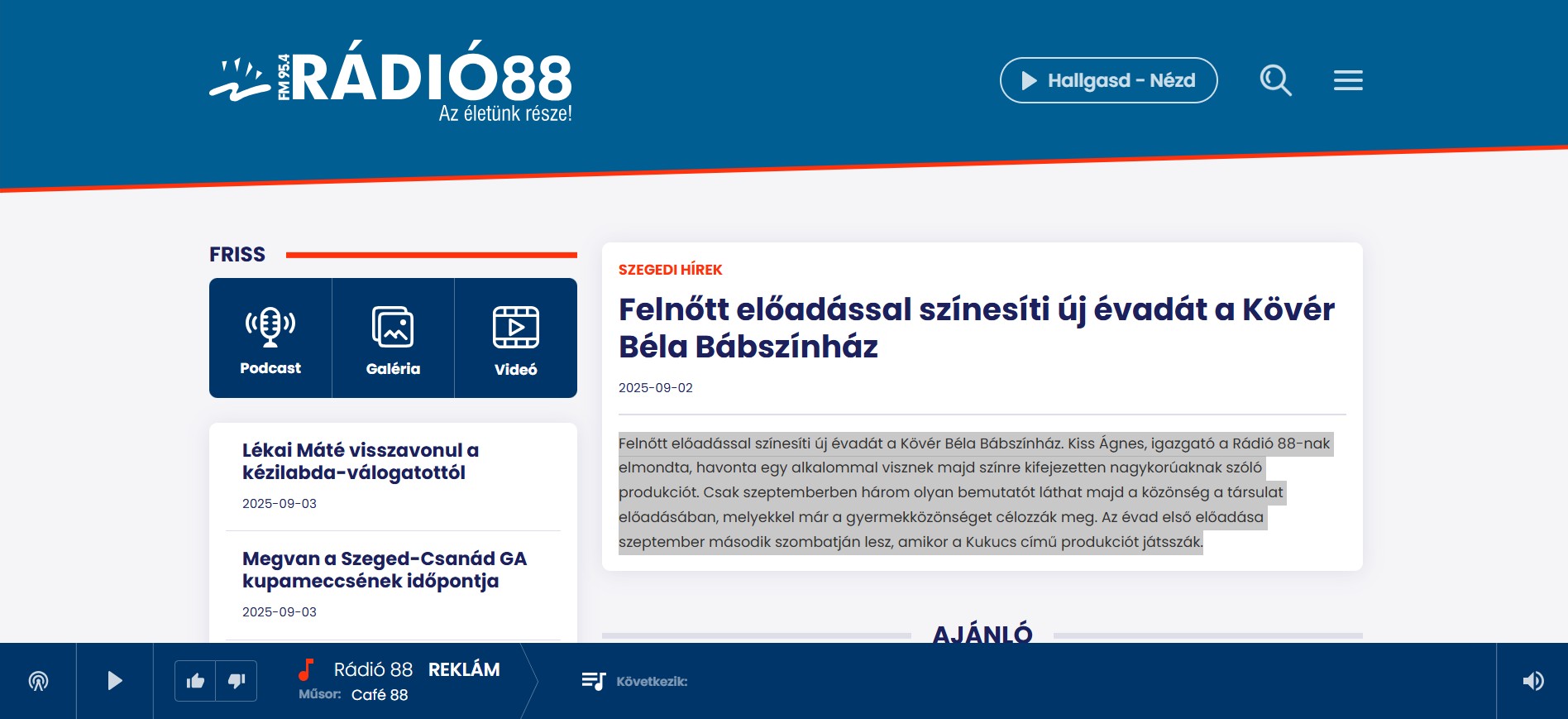 Felnőtt előadással színesíti új évadát a Kövér Béla Bábszínház