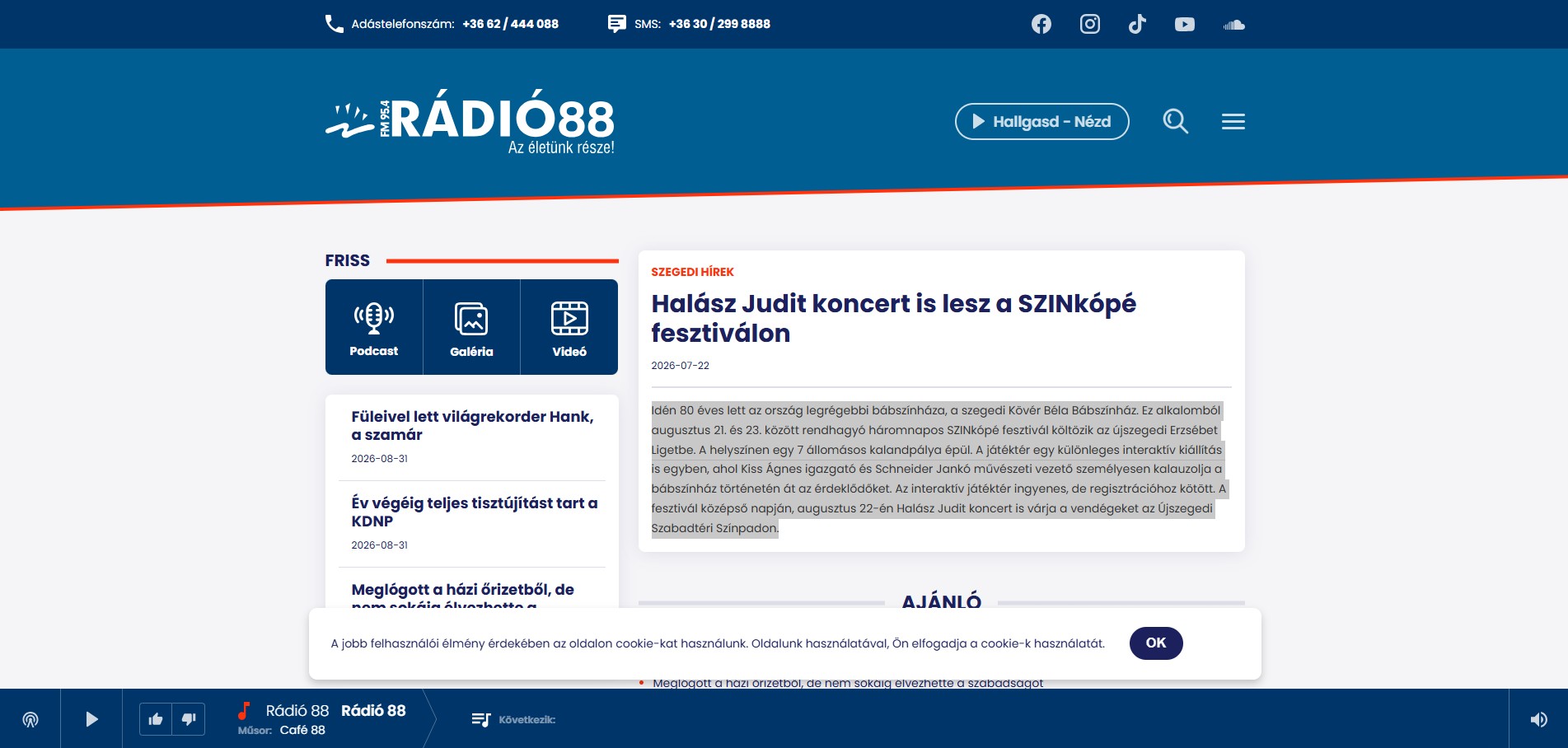 Halász Judit koncert is lesz a SZINkópé fesztiválon
